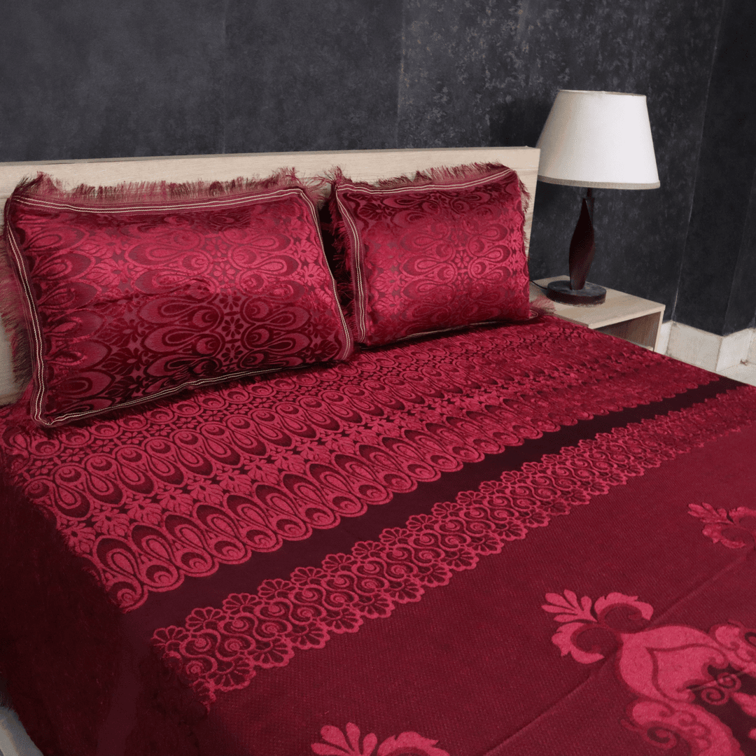 Regal Decor 3-Piece Bed Set-Wine