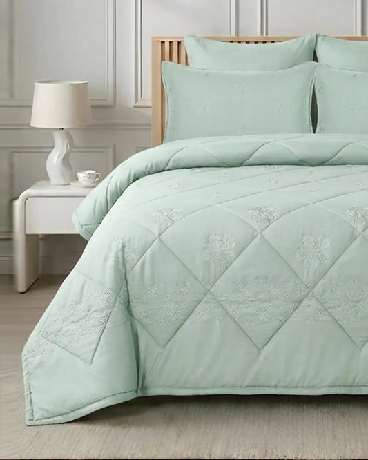 Heritage Bed Set 6 Pieces-light green