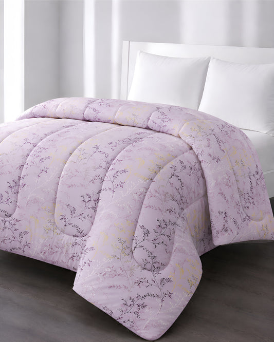 Printed King Bed Comforter - Mauve