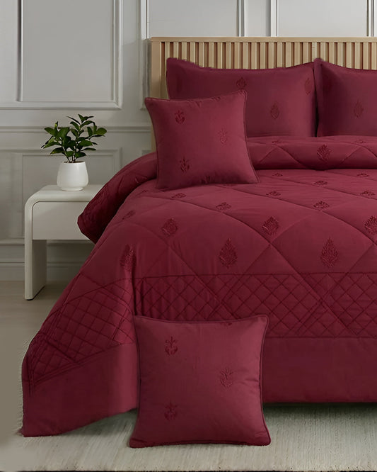 Heritage Bed Set 6 Pieces-red
