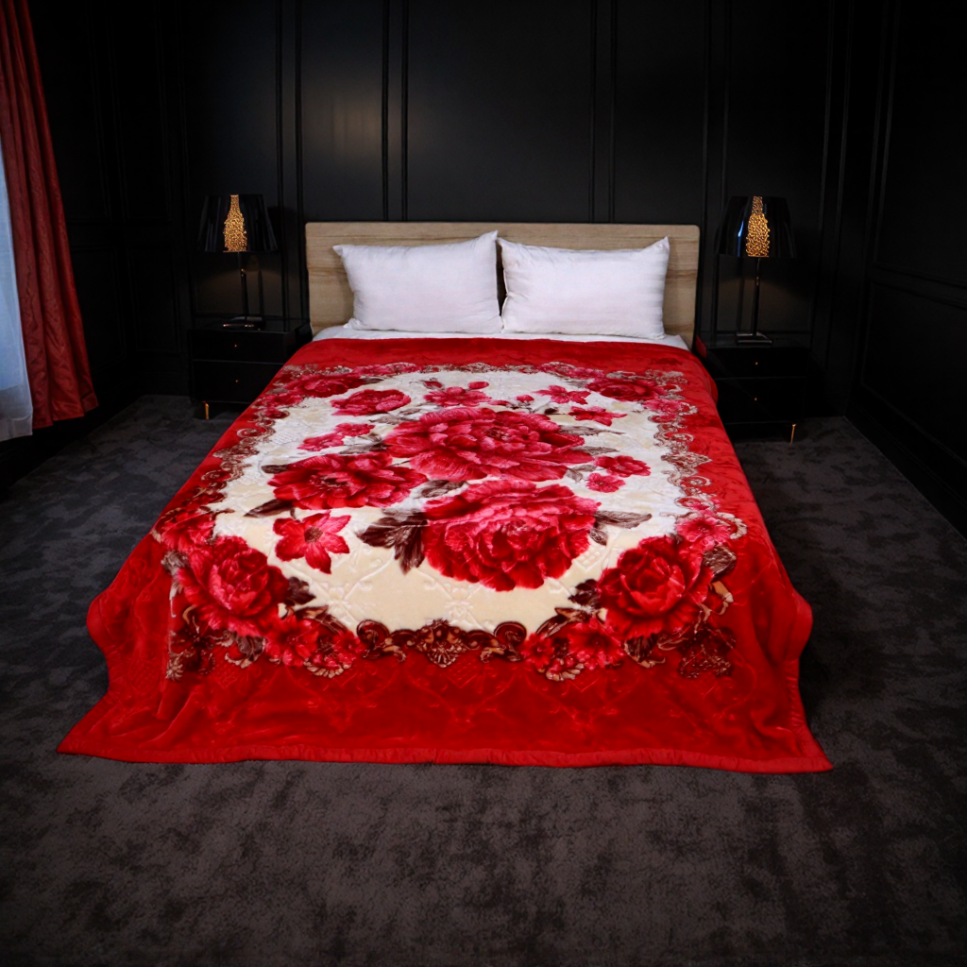 Super Duper 5KG 2-Ply Double Bed Blanket - Red