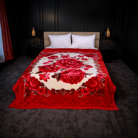 Super Duper 5KG 2-Ply Double Bed Blanket - Red