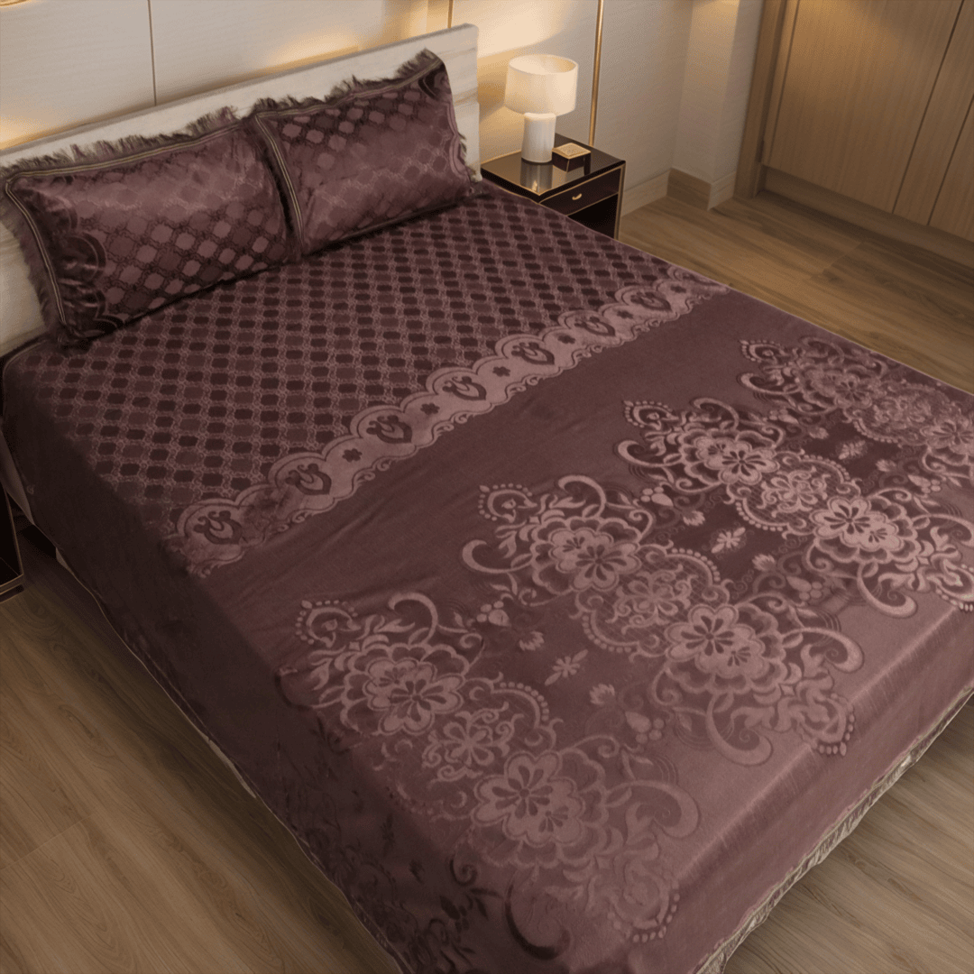 Regal Decor 3-Piece Bed Set-Dark Oak