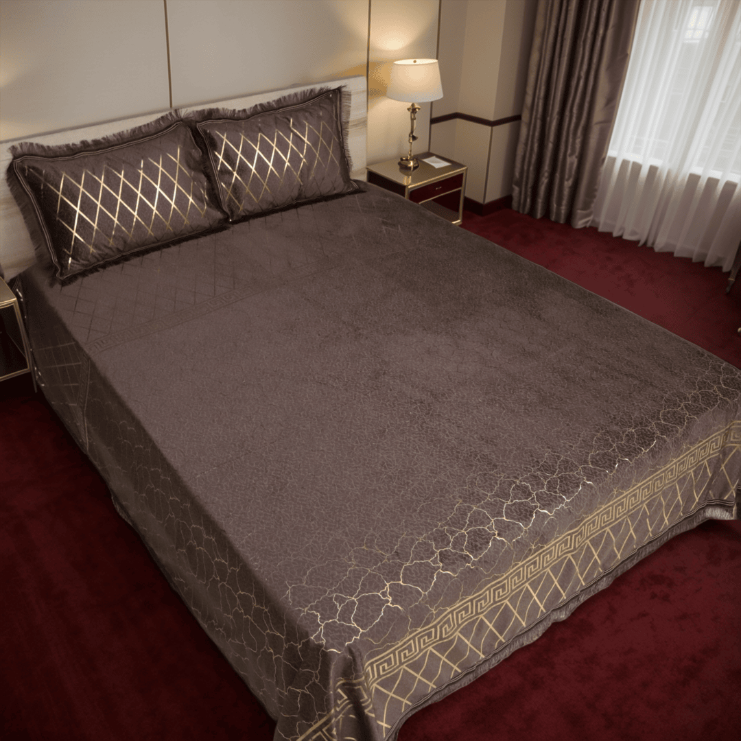 Regal Decor 3-Piece Bed Set-Chocolate