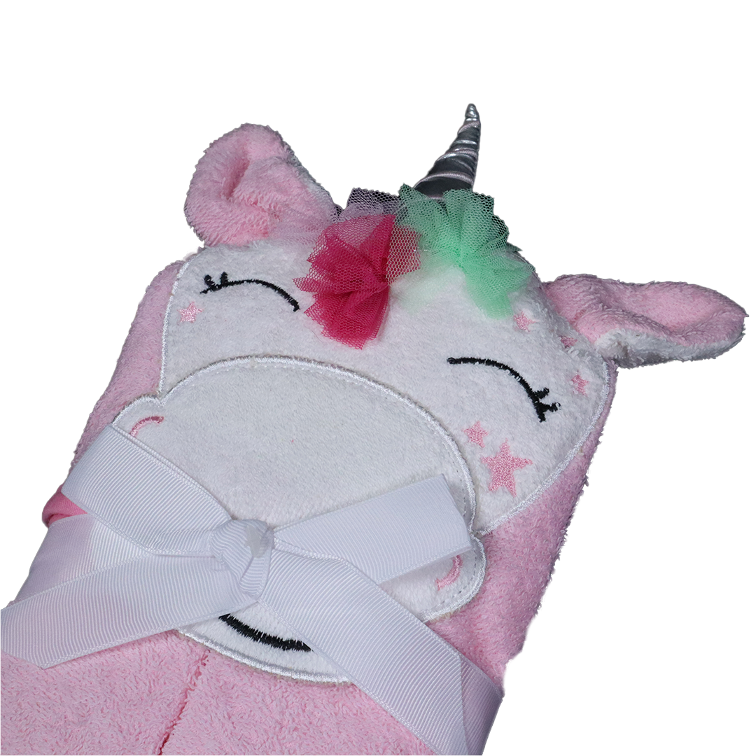 3D Baby Hooded Bath Towel-Unicorn