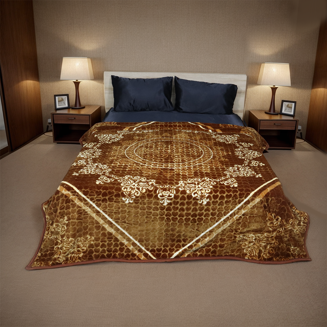 Artistic 4.5KG 2-Ply Double Bed Blanket - Mocha