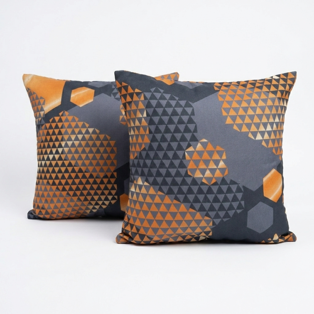 Printed Filled Cushions - Carbon Comb