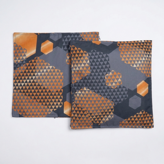 Pack of Printed Cushion Covers-Carbon Comb