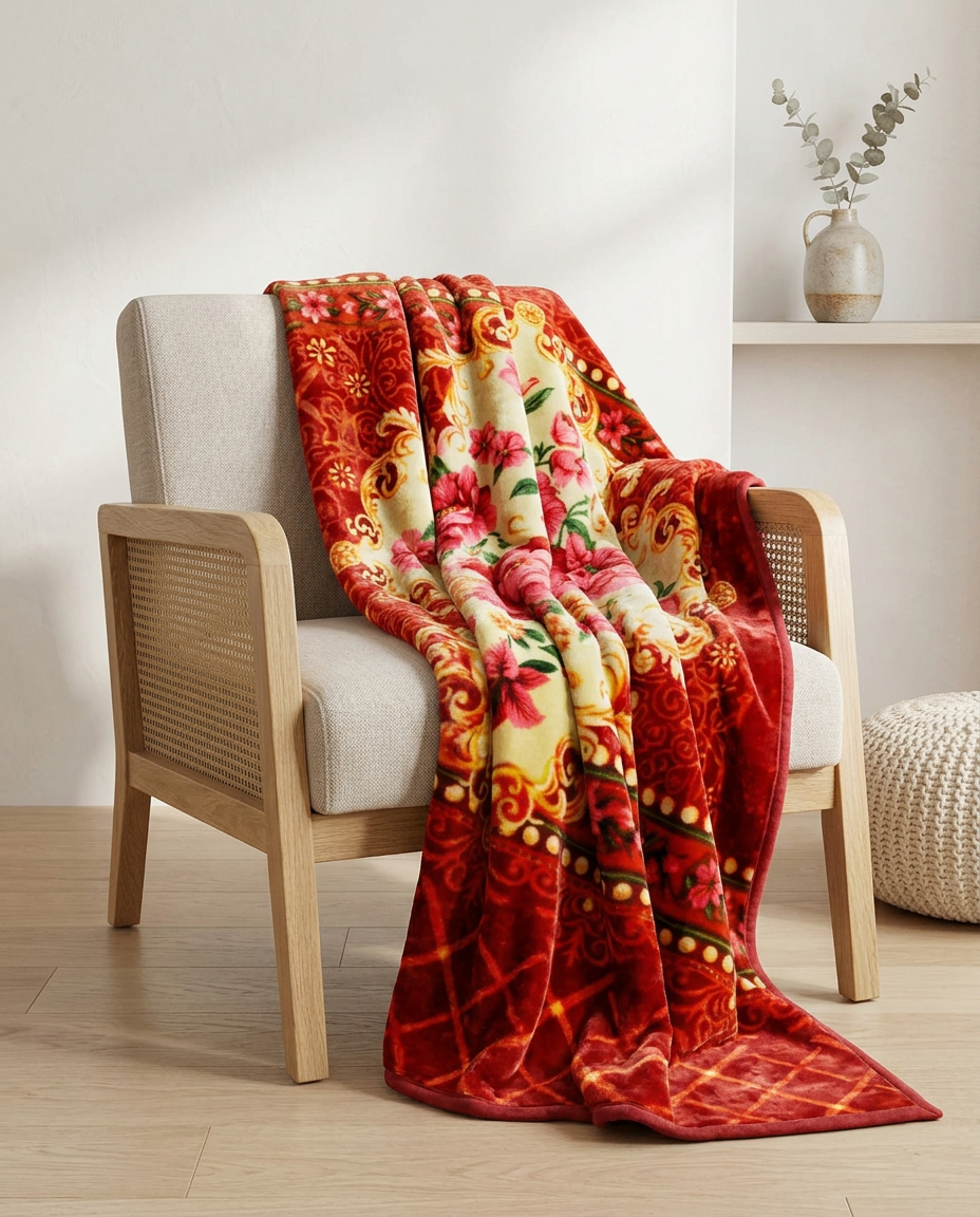 Wonder Flannel AC Blanket - Crimson