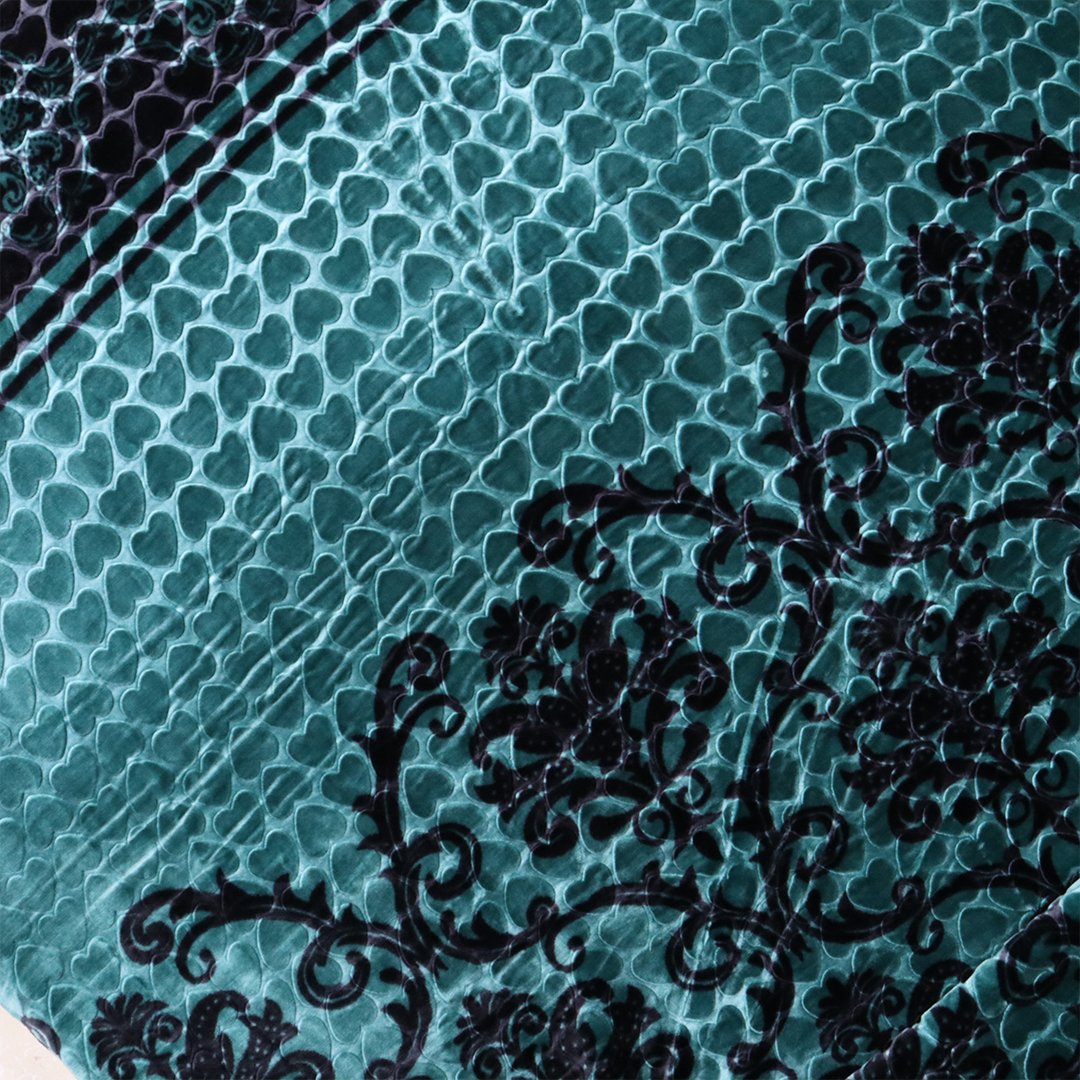 Artistic 4.5KG 2-Ply Double Bed Blanket - Emerald