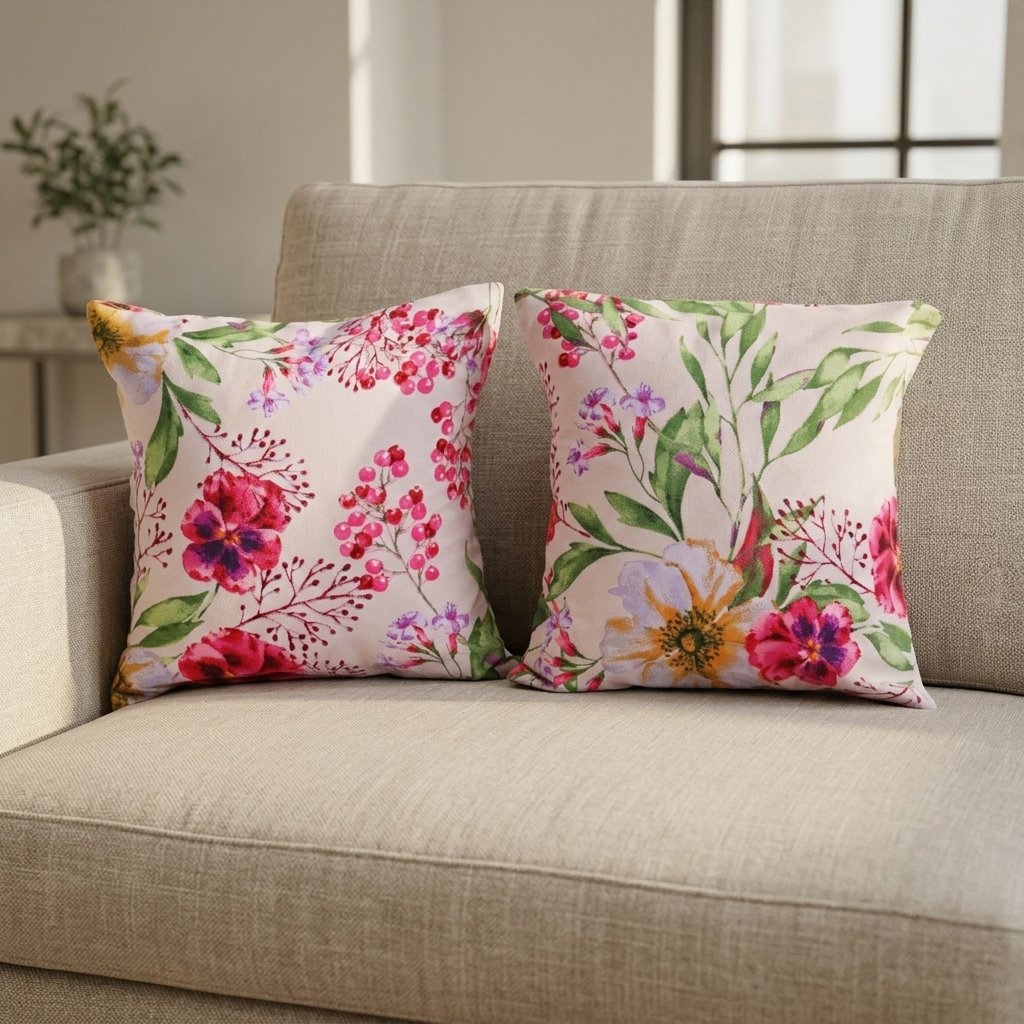 Pack of Printed Cushion Covers-Floral