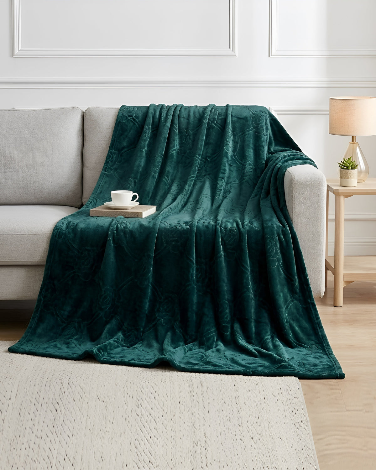 Mansion AC Flannel Blanket - Green