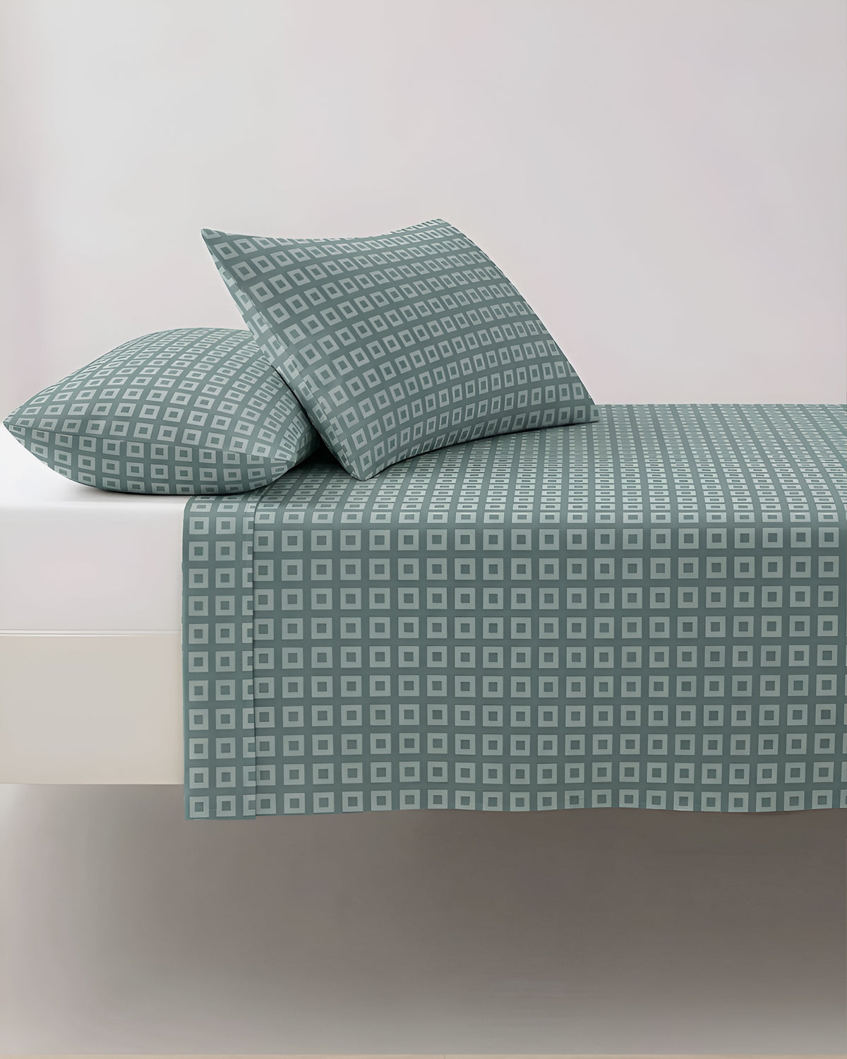Bed Sheet Fantasy King Bed- Leaf Grid