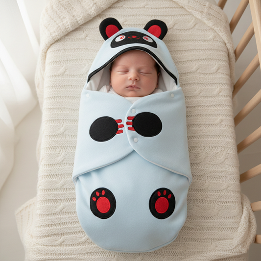 Baby Swaddle Sheet- Pale Blue
