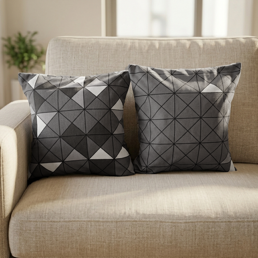 Printed Filled Cushions - Linear Luxe