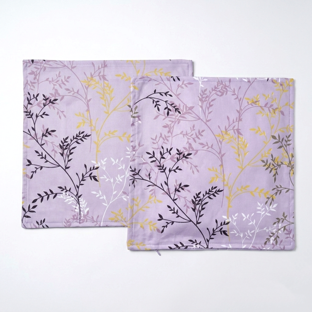 Pack of Printed Cushion Covers-Mauve