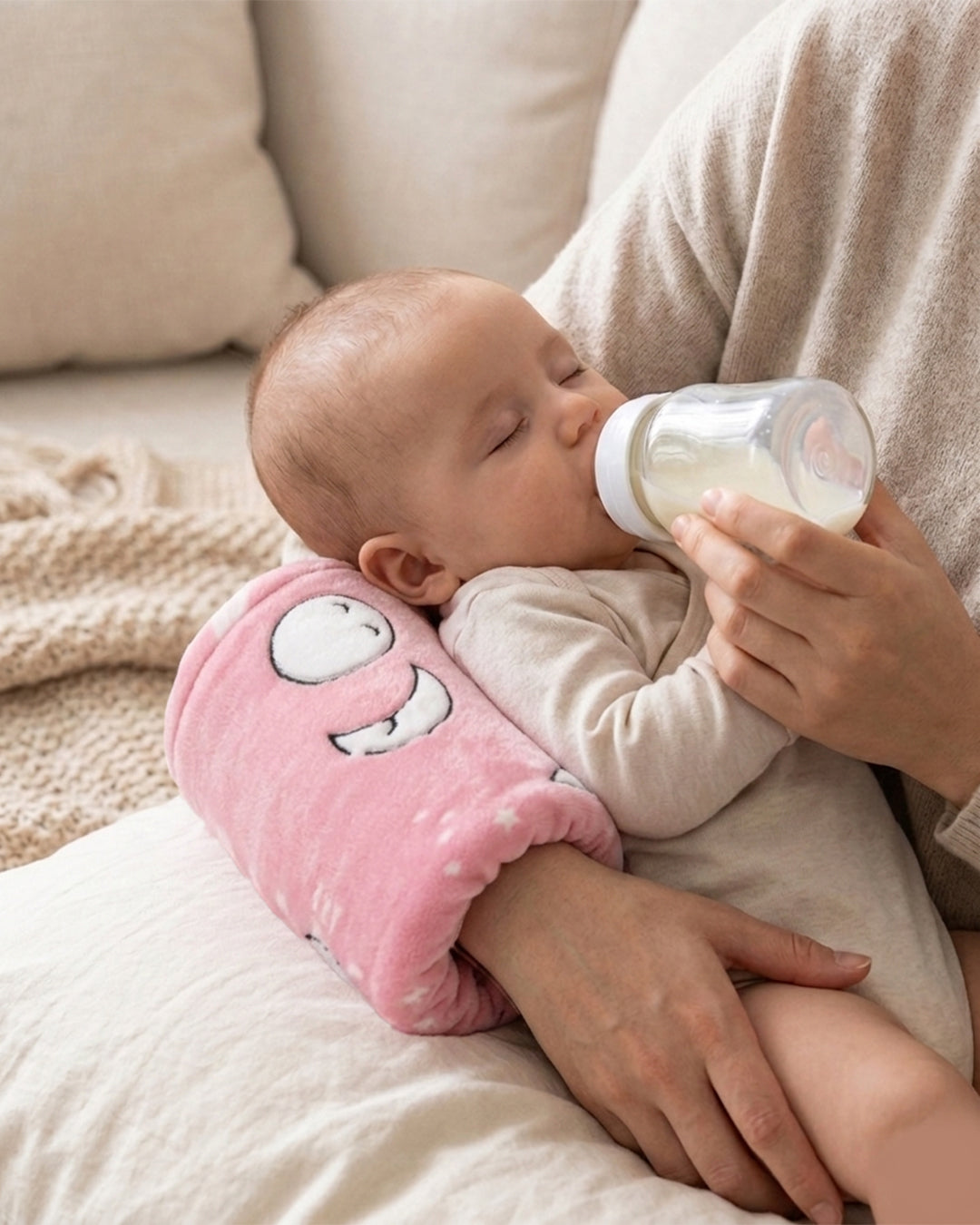 Baby Feeding Pillow-Pink Sky