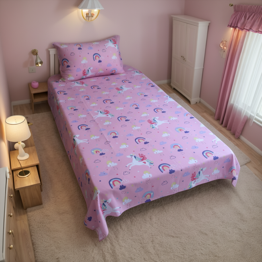 Pluto Kids Bedsheets Junior Size - Unicorns