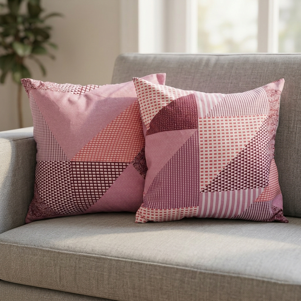 Printed Filled Cushions - Pink pop
