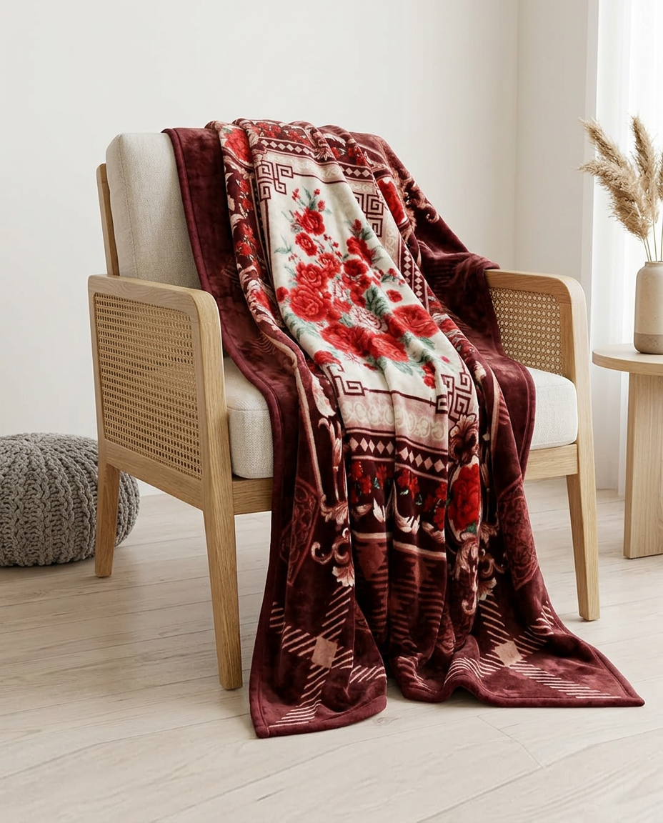 Wonder Flannel AC Blanket - Rosewood