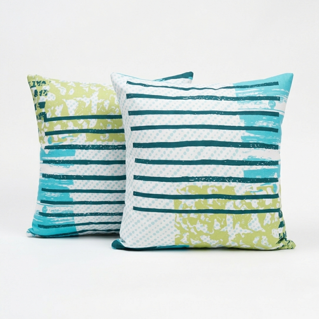 Printed Filled Cushions - Wave
